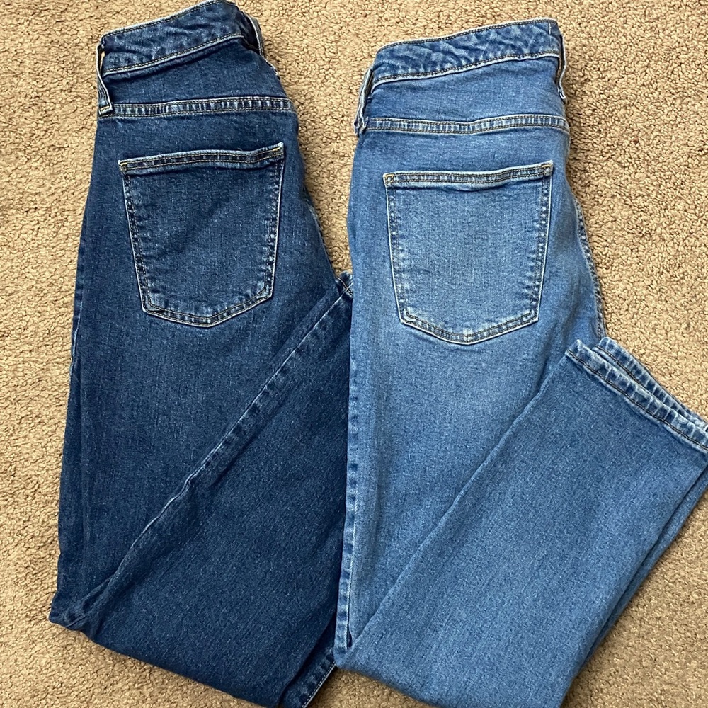 Universal thread high rise straight Jean bundle